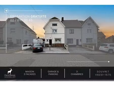 maison 3 chambres avec garage à vendre à souvret