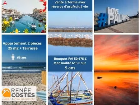 vente à terme occupée sur 60 mois - palavas les flots (34250)