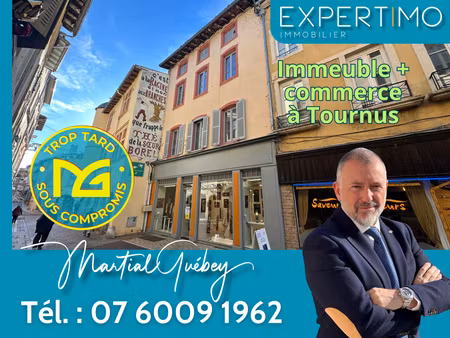 tournus emplacement n°1 - local commercial avec vitrine + bureaux à l'étage
