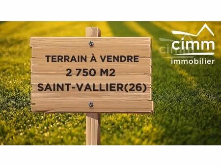 vente terrain 2750 m² saint-vallier (26240)