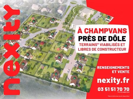 de nouveaux terrains à champvans  tout près de dole