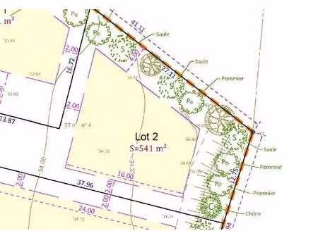 vente terrain à bruz (35170) : à vendre / 260m² bruz