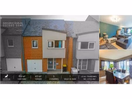 maison à vendre avec garage et terrasse   leval-trahegnies (vax41032)