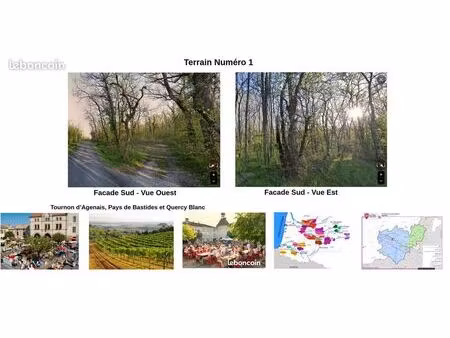 terrain boisé chênes 1 avec cu (agen  quercy  cahors) nouvelle maison