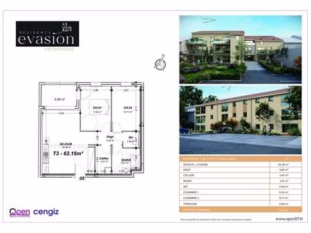 en vente appartement 62 15 m² – 190 000 € |metzeresche