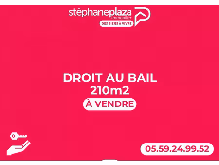 vente local commercial 210m2 biarritz 64200 - 275000 € - surface privée