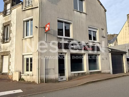 maison à vendre à locminé avec local commercial et appartement t4
