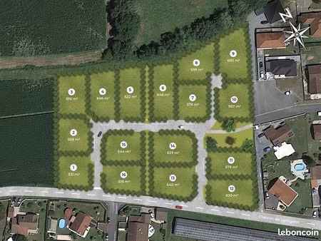 terrain 640 m² aussevielle
