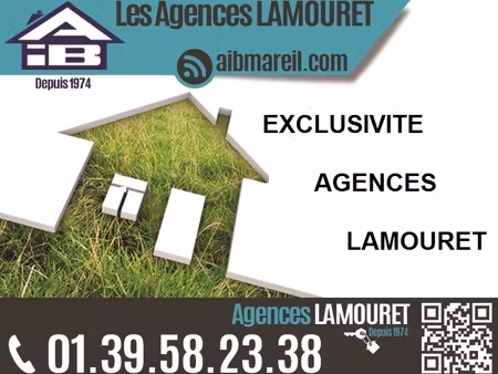 exclusivite agences lamouret - terrain mareil marly 488m²