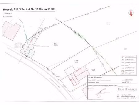 ruim perceel voor een halfopen bebouwing in het landelijke haspengouw