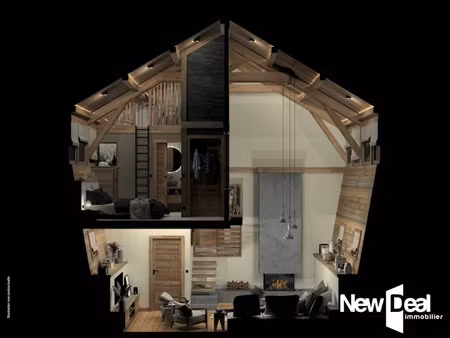 vente chalet 3 pièces 66.8 m² à thollon-les-mémises (74500)  437 500 €