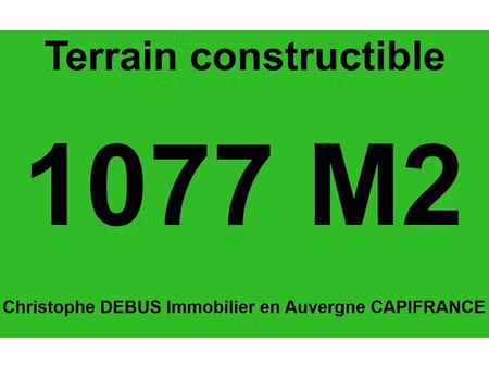 vente terrain 1077 m² à brugheas (03700)  68 000 €