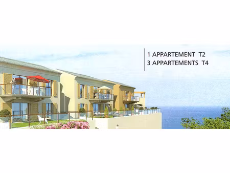 appartement à vendre 4 pièces sisco (20) 72m² terrasse et jardin de 120m²- très belle vue 