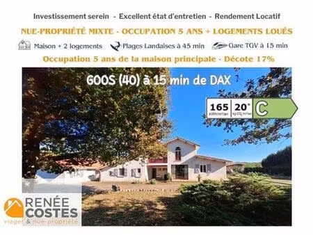 vente en nue propriété - f64-h63 ans - dax (40100)