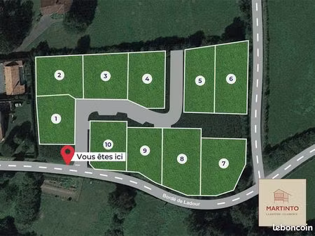 terrain 628 m² la bastide clairence