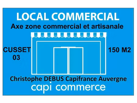 local  magasin 150 m2 à louer proche de vichy zone commerciale de carrefour cusset (03)
