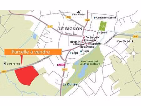vente terrain au bignon (44140) : à vendre / le bignon