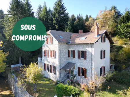 maison en pierre lalouvesc 241m2+8650m2 terrain