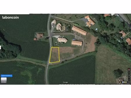 terrain 932m² bénesse-lès-dax - permis 09/2022 pour 2 maisons jumelees