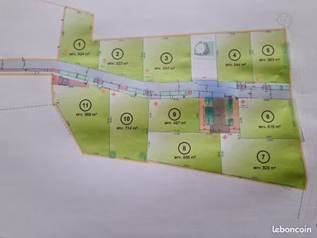 lotissement du vieux chene à bordères sur l'echez 11 lots de 487 a 929 m²