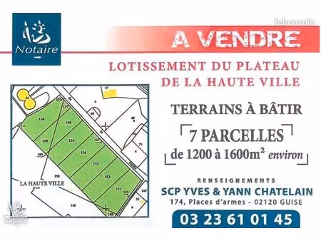 terrain 1200 m² guise
