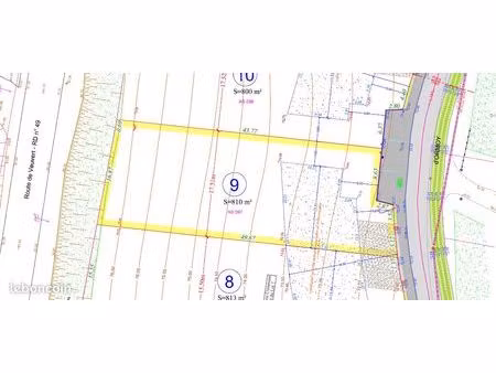 terrain à bâtir de 810 m² à ormoy la rivière