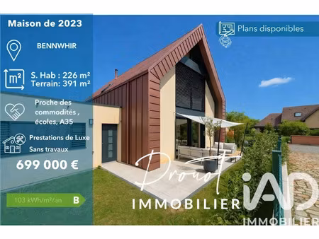 vente maison 8 pièces 226 m² à bennwihr mittelwihr (68630)  699 000 €