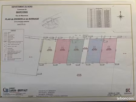 terrain 826 m² marcoing