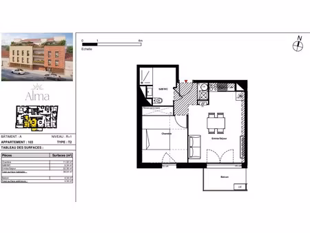vente appartement 2 pièces 39 m² labarthe-sur-lèze (31860)