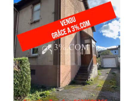 maison 80m²-2 ch+garage et jardin à seremange