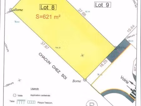 terrain 621 m² lumbres