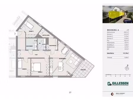 appartement à vendre avec terrasse et 3 chambres   saint-vith (vbc05302)
