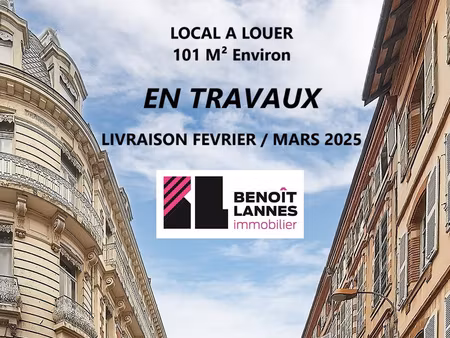 a louer local commercial 101m2 centre de toulouse quartier s