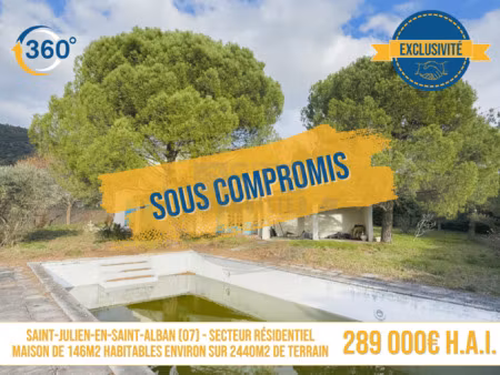 maison de 146m2 habitables sur 2440m2 de terrain