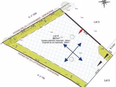 vente terrain à saint-quay-portrieux (22410) : à vendre / 887m² saint-quay-portrieux