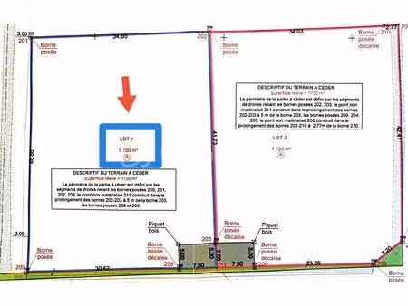 terrain de 1 700 m² à lespouey