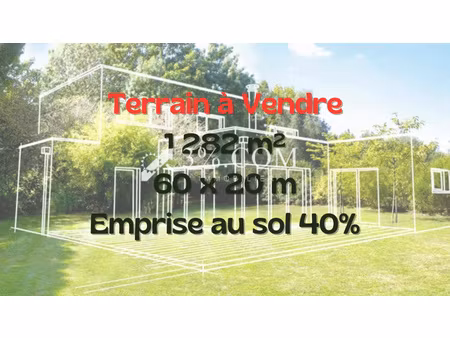 terrain à batir sur 1282m²