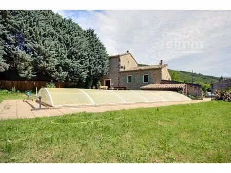 maison en pierre avec piscine sur 9 420 m² à alba-la-romaine  bord de rivière et vue dégag