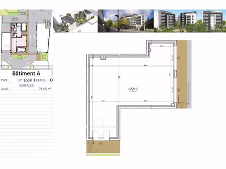 vente commerce 71 m² valence (26000)