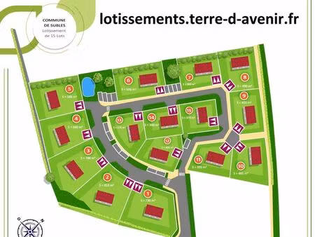 terrain 395 m² subles