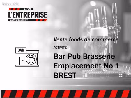 bar  fonds de commerce 120 m² brest