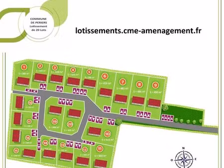 terrain 315 m² periers