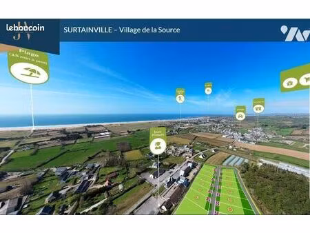 terrain 418 m² surtainville