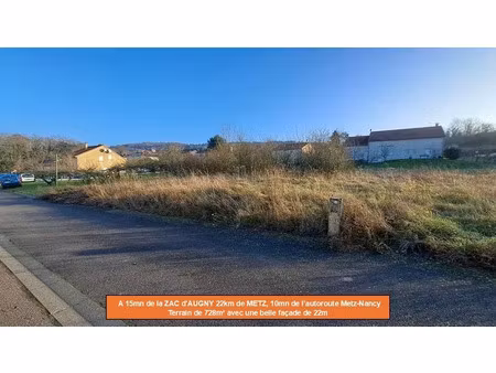 vente terrain 728 m² à arry (57680)  114 000 €