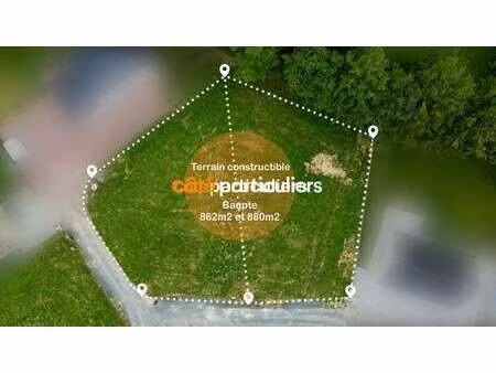 vente terrain à baupte (50500) : à vendre / 880m² baupte