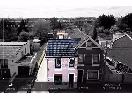 maison de 2 chambres à vendre + garage + jardin sur bois-d'h