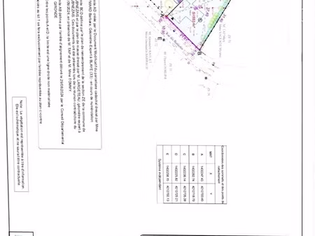 terrain à vendre de 553 00 m² cubnezais (33)
