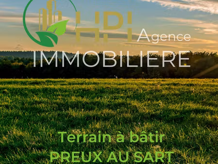 terrain a batir - 1071 m2 - facade 18.5 ml - preux au sart-
