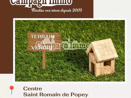 terrain à bâtir - centre immédiat saint romain de popey