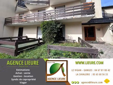 en cévennes  esperou  studio cabine  rdc avec jardin  à vend